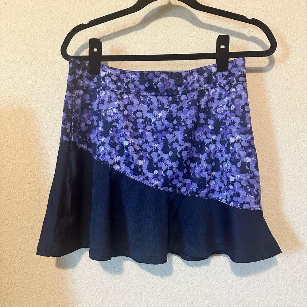 PGA Tour Purple and Black Floral Golf Skirt